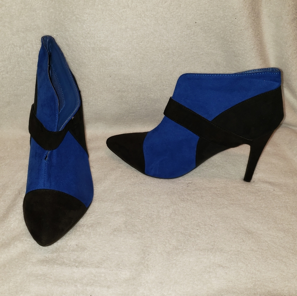 Black and Blue Ankle Boot